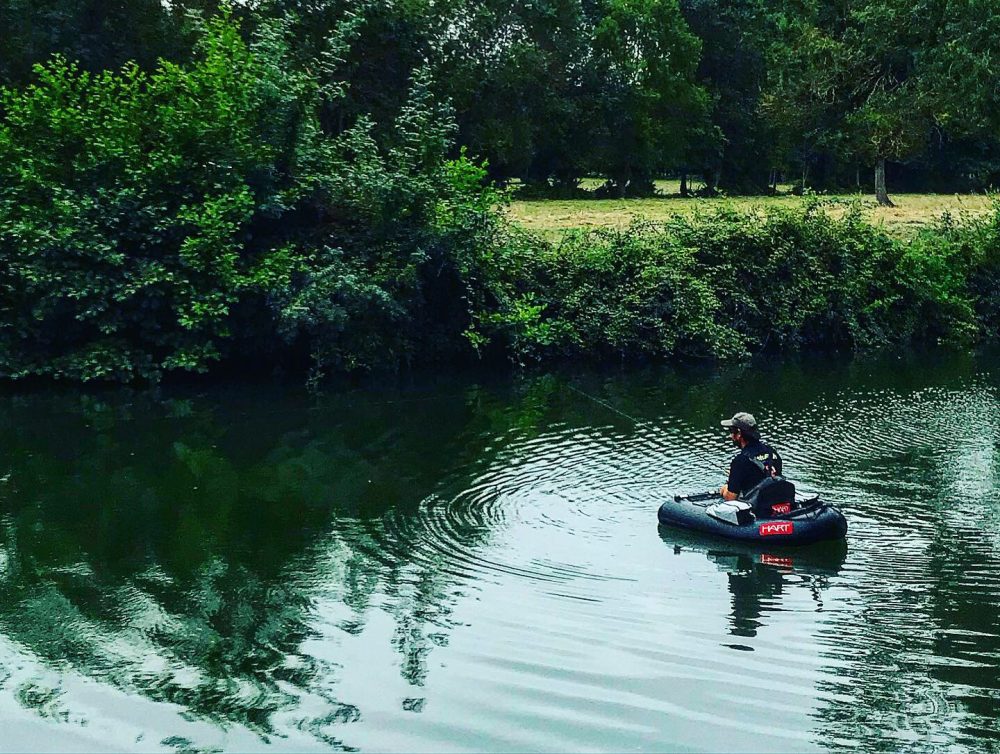 pêche float tube dans le marais poitevin bonheur
